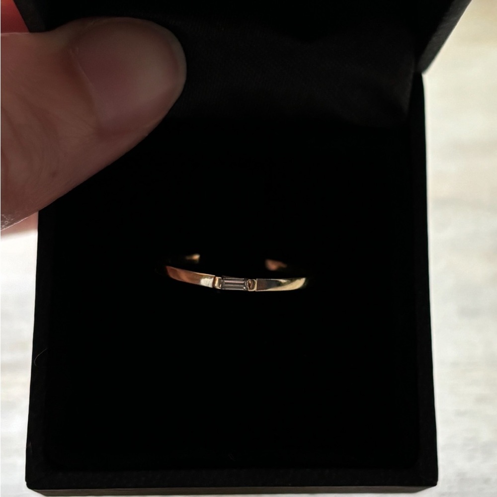 Carla Caruso Horizontal Baguette Stacking Gold Band